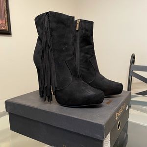 Bebe Fringe Bootie